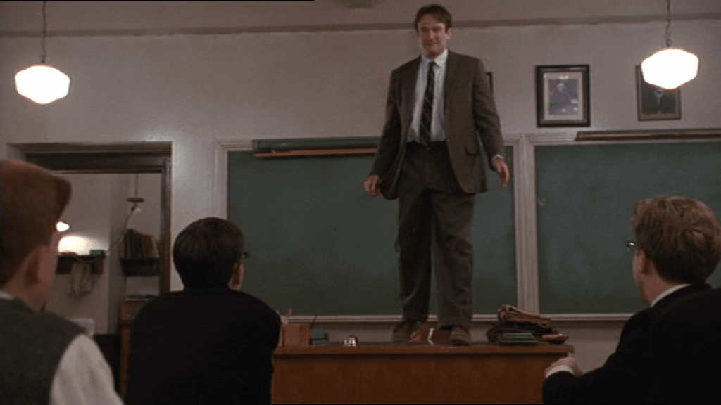 Professor Keating in L'Attimo Fuggente